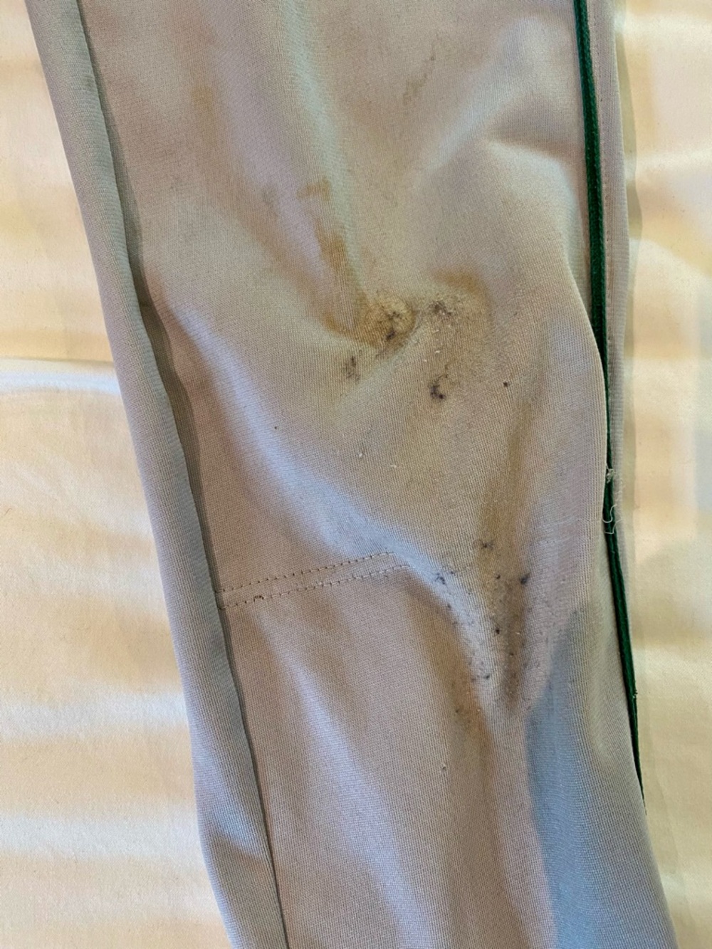 Nike White Gray Athletic Pants with Black Nike Tag - Picture 3 of 4